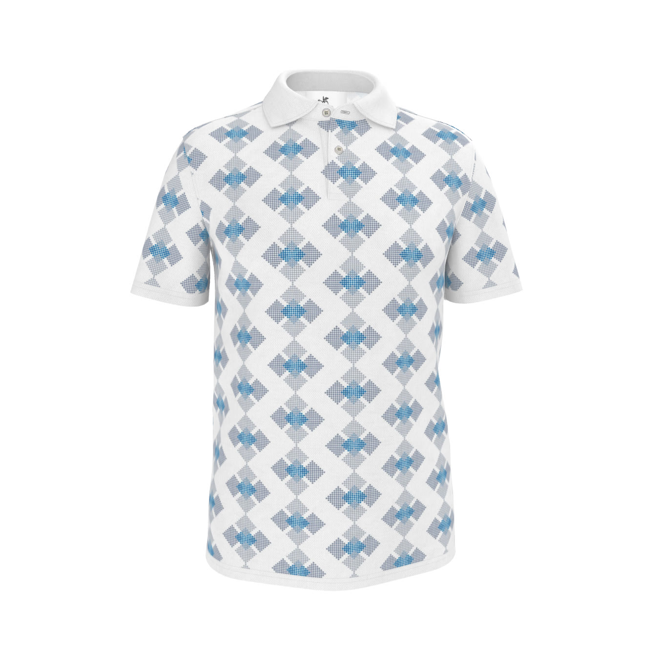 Azure Check polo, front
